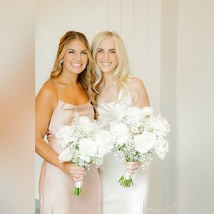 Show Me Your Mumu rose gold Tuscany maxi slip dress, size small!